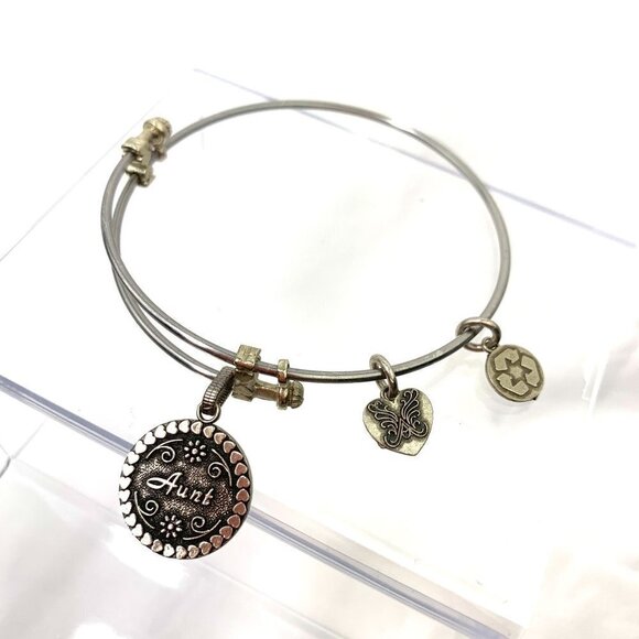 Angelica Aunt Charm Bracelet - Silver, Expands 2"- 3.5" - Picture 1 of 2